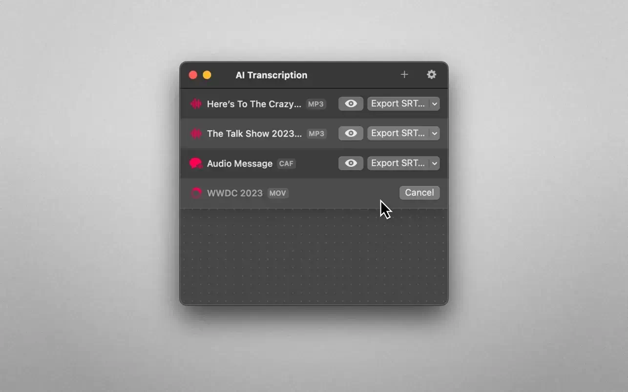 AI Transcription screenshot 2